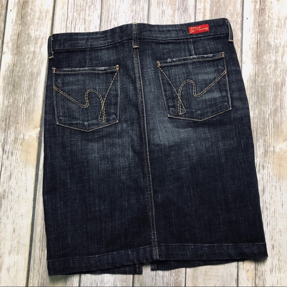 Black Denim Skirt Size 28 Style 300-002 - Picture 5 of 8